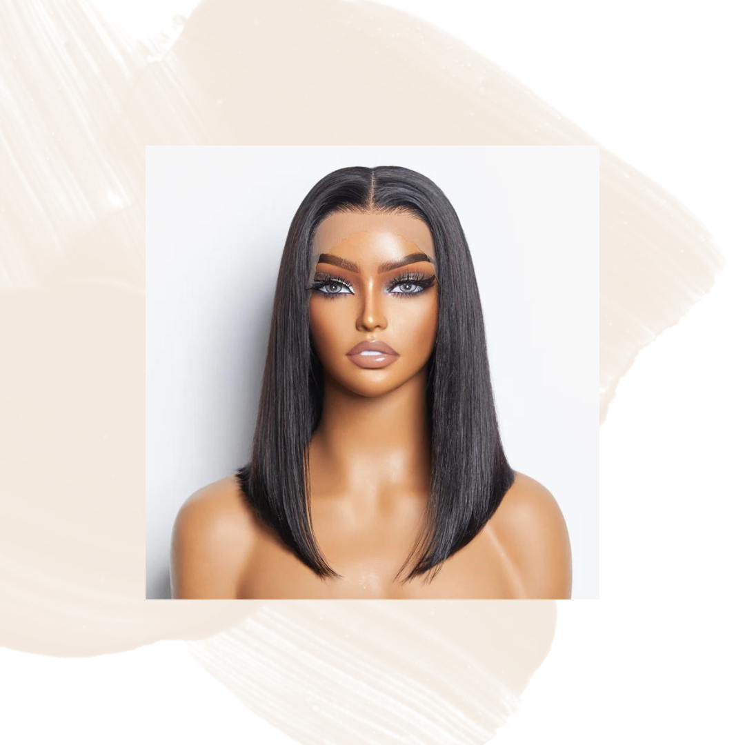 Pre-Plucked 13x4 Lace Front Straight Bob Wig 150% Density